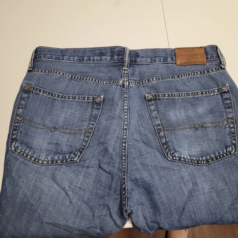 Lucky Brand 221 Straight Leg Mens Blue Denim Jeans 36x30